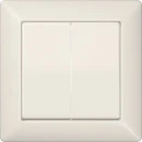 Jung AS range volle afdekplaat + schakelwippen en wissel as500 tweedelige wip wit RAL 1013 AS590-5