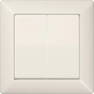 Jung AS range volle afdekplaat + schakelwippen en wissel as500 tweedelige wip wit RAL 1013 AS590-5