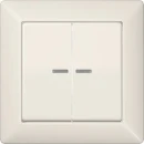 Jung AS range volle afdekplaat + schakelwippen en controle as500 tweedelige wip wit RAL 1013 AS590-5KO5
