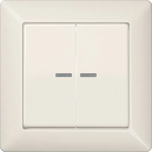 Jung AS range volle afdekplaat + schakelwippen en controle as500 tweedelige wip wit RAL 1013 AS590-5KO5