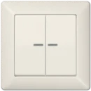 Jung AS range volle afdekplaat + schakelwippen en controle as500 tweedelige wip wit RAL 1013 AS590-5KO5