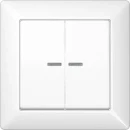 Jung AS range volle afdekplaat + schakelwippen voor en controle as500 tweedelige wip wit RAL 9016 AS590-5KO5WW