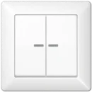 Jung AS range volle afdekplaat + schakelwippen voor en controle as500 tweedelige wip wit RAL 9016 AS590-5KO5WW