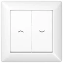 Jung AS range volle afdekplaat + schakelwippen as500 tweedelige wip wit RAL 9016 AS590-5PWW