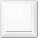 Jung AS range volle afdekplaat + schakelwippen en wissel as500 tweedelige wip wit RAL 9016 AS590-5WW