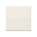 Jung AS range centraalplaat + schakelwippen en wissel as500 tweedelige wip wit RAL 1013 AS591-5