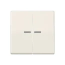 Jung AS range centraalplaat + schakelwippen en wissel a(s)500 tweedelige wip wit RAL 1013 AS591-5KO5