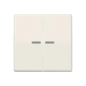 Jung AS range centraalplaat + schakelwippen en wissel a(s)500 tweedelige wip wit RAL 1013 AS591-5KO5