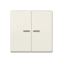 Jung AS range centraalplaat + schakelwippen en wissel a(s)500 tweedelige wip wit RAL 1013 AS591-5KO5