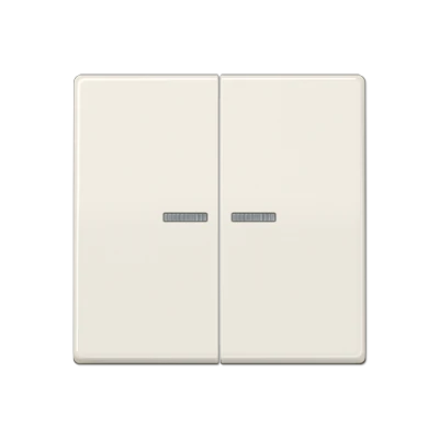 Jung AS range centraalplaat + schakelwippen en wissel a(s)500 tweedelige wip wit RAL 1013 AS591-5KO5