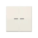 Jung AS range centraalplaat + schakelwip seriecontroleschakelaar tweedelige wip wit RAL 1013 AS591-5KO5BF