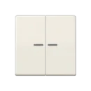 Jung AS range centraalplaat + schakelwip seriecontroleschakelaar tweedelige wip wit RAL 1013 AS591-5KO5BF