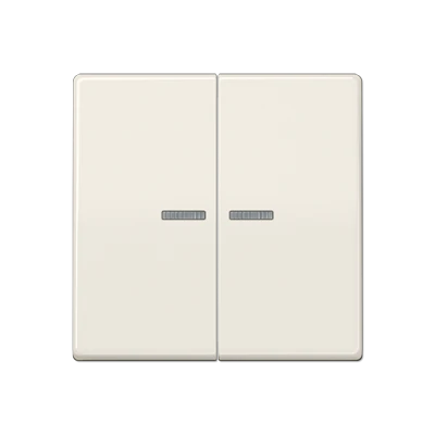 Jung AS range centraalplaat + schakelwip seriecontroleschakelaar tweedelige wip wit RAL 1013 AS591-5KO5BF