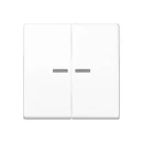 Jung AS range centraalplaat + schakelwip serie controleschakelaar tweedelige wip wit RAL 9016 AS591-5KO5BFWW