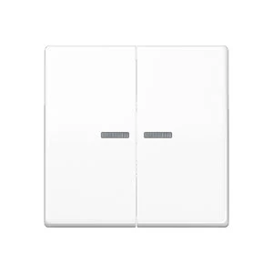 Jung AS range centraalplaat + schakelwip serie controleschakelaar tweedelige wip wit RAL 9016 AS591-5KO5BFWW