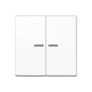 Jung AS range centraalplaat + schakelwip serie controleschakelaar tweedelige wip wit RAL 9016 AS591-5KO5BFWW