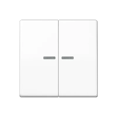 Jung AS range centraalplaat + schakelwip serie controleschakelaar tweedelige wip wit RAL 9016 AS591-5KO5BFWW