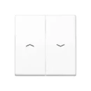 Jung AS range Centraalplaat + schakelwip tweedelige wip wit RAL 9016 AS591-5PBFWW