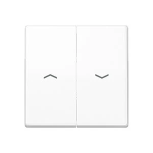 Jung AS range centraalplaat + schakelwippen as500 tweedelige wip wit RAL 9016 AS591-5PWW