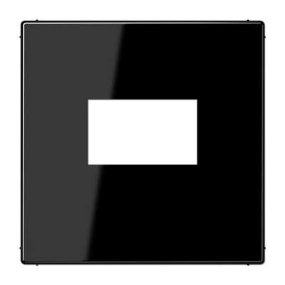 Jung LS range afdekking usb-laadcontactdoos ls990 centraalplaat zwart RAL 9005 LS1969USBSW