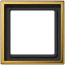 Jung LS range Afdekraam 1-voudig Horizontaal en verticaal Goud IP2X LS981GGO