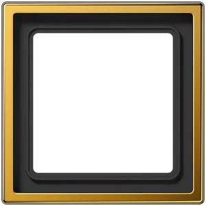 Jung LS range Afdekraam 1-voudig Horizontaal en verticaal Goud IP2X LS981GGO