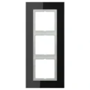 Jung LS range Afdekraam 3-voudig Horizontaal en verticaal Zwart RAL 9005 IP2X LSP983GLSW