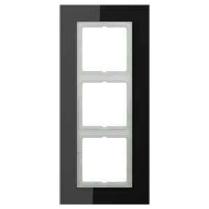 Jung LS range Afdekraam 3-voudig Horizontaal en verticaal Zwart RAL 9005 IP2X LSP983GLSW