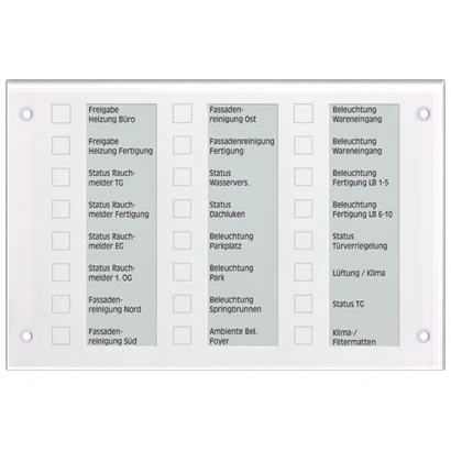 Jung Signalerings / bedientableau alpin glas