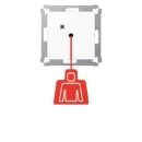 Jung AS range miva nood trekschakelaar a(s)500 trekcontact 55x55mm wit IP20 NRSAS0834ZTWW