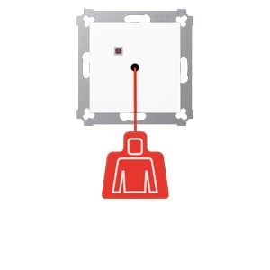 Jung AS range miva nood trekschakelaar a(s)500 trekcontact 55x55mm wit IP20 NRSAS0834ZTWW