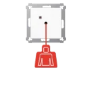 Jung AS range miva nood trekschakelaar a(s)500 trekcontact 55x55mm wit IP20 NRSAS0834ZTWW