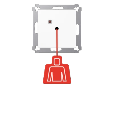 Jung AS range miva nood trekschakelaar a(s)500 trekcontact 55x55mm wit IP20 NRSAS0834ZTWW