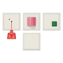 Jung LS range noodoproepset ls990 compleet set compleet 71x71mm wit NRSLS0834