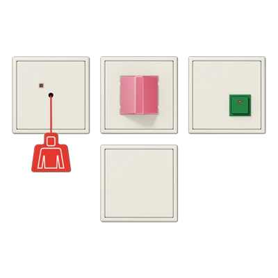 Jung LS range noodoproepset ls990 compleet set compleet 71x71mm wit NRSLS0834