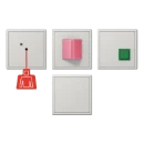 Jung LS range miva noodoproepset ls990 compleet set compleet 71x71mm grijs NRSLS0834LG