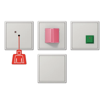 Jung LS range miva noodoproepset ls990 compleet set compleet 71x71mm grijs NRSLS0834LG