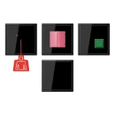 Jung LS range noodoproepset ls990 compleet set compleet 71x71mm zwart NRSLS0834SW