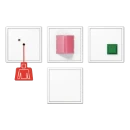 Jung LS range noodoproepset ls990 compleet set compleet 71x71mm wit NRSLS0834WW