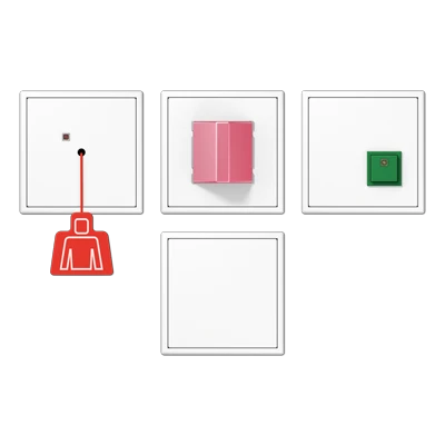 Jung LS range noodoproepset ls990 compleet set compleet 71x71mm wit NRSLS0834WW
