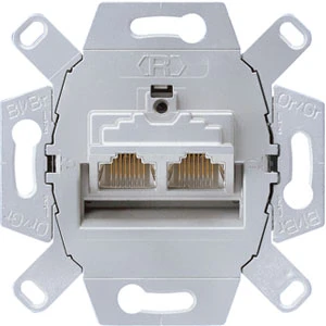 Jung Aansluitdoos 2x8-polig Cat6 Basiselement 2 connectoren UAE8-8UPOK6
