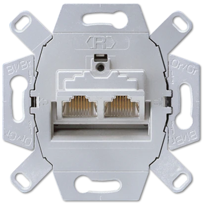 Jung Aansluitdoos 2x8-polig Cat6 Basiselement 2 connectoren UAE8-8UPOK6