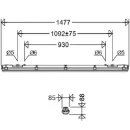 Schuch Luxano waterdicht armatuur 4000K 6200lm 1477x85mm 41-80° Steekklem grijs 167000021