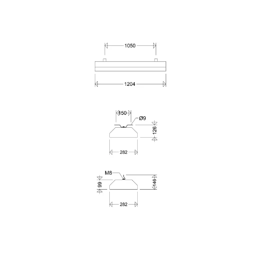 Schuch EX armatuur explosieveilig 5000K 79W 1204x282mm gaszone2 822000053