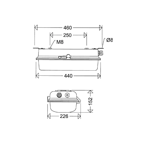 Schuch EX explosieveilige armatuur compact 6500K 5W 440x226mm 855000007