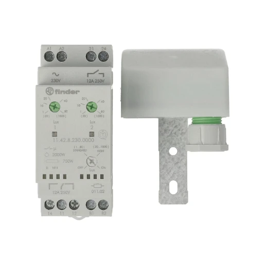 Finder Schemerschakelaar AC DIN-rail Wandopbouw 230V 12A 11.42.8.230.0000