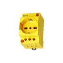 Finder 07 contactdoos schakelkast schuko italiaanse stekker geel ral 1021 16A 230V AC 7U.00.8.230.0002