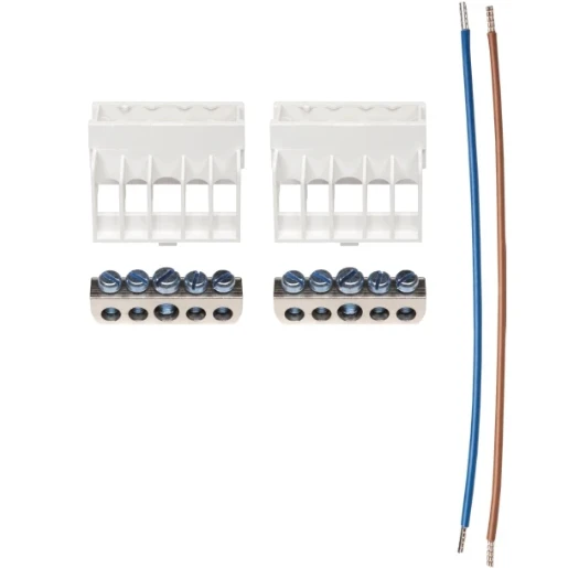 ABB Hafonorm Aansluitblok + bedrading 1-fase Blauw/zwart Huls 4mm² 265mm 1SPF007929F0160