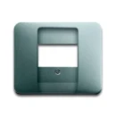 ABB Busch-Jaeger Alpha Centraalplaat TAE Luidsprekeraansluiting Basiselement met centrale afdekplaat Zonder label titanium 2CKA001710A3336