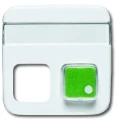 ABB Busch-Jaeger Reflex SI Infoline infoline centraalplaat 1520/1 ukz aan / uit tweedelige drukker wit RAL 9010 2CKA001582A0347